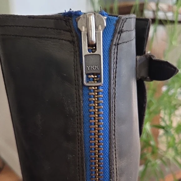 Steve Madden Black Kneehigh Boots with Buckle Straps - Picture 7 of 11